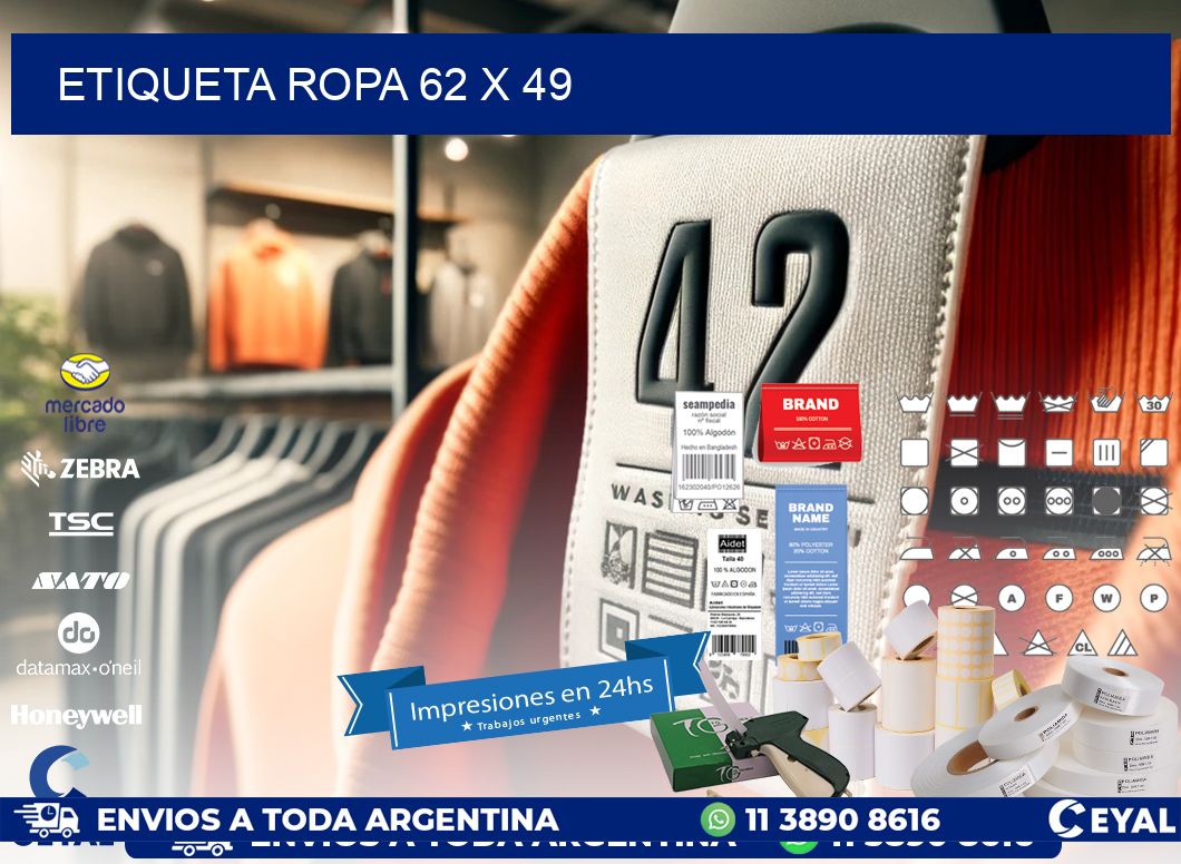 ETIQUETA ROPA 62 x 49