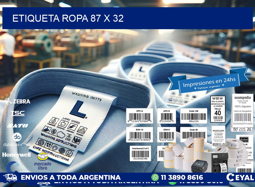 ETIQUETA ROPA 87 x 32