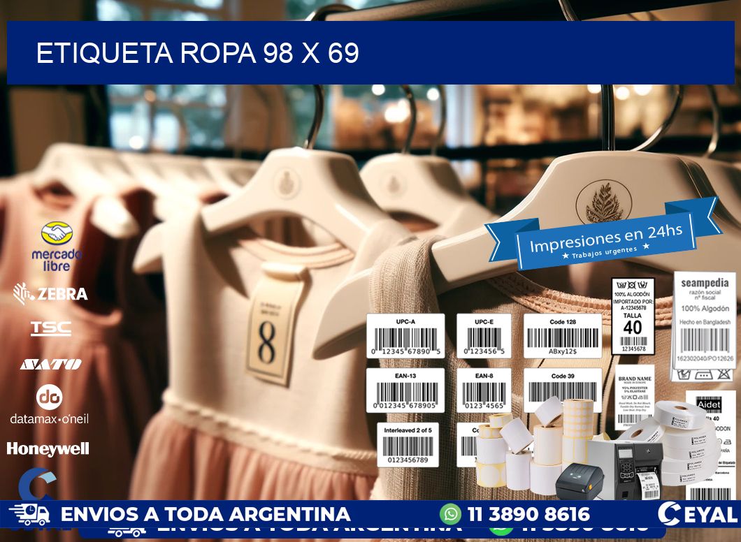 ETIQUETA ROPA 98 x 69