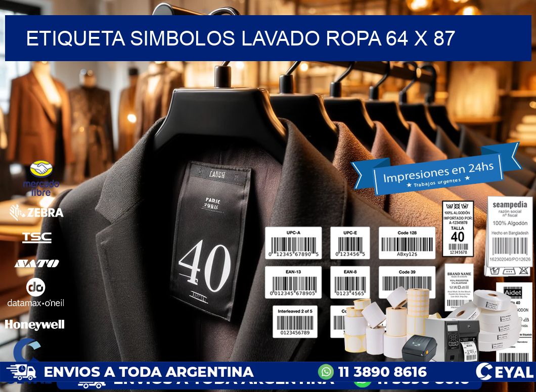 ETIQUETA SIMBOLOS LAVADO ROPA 64 x 87