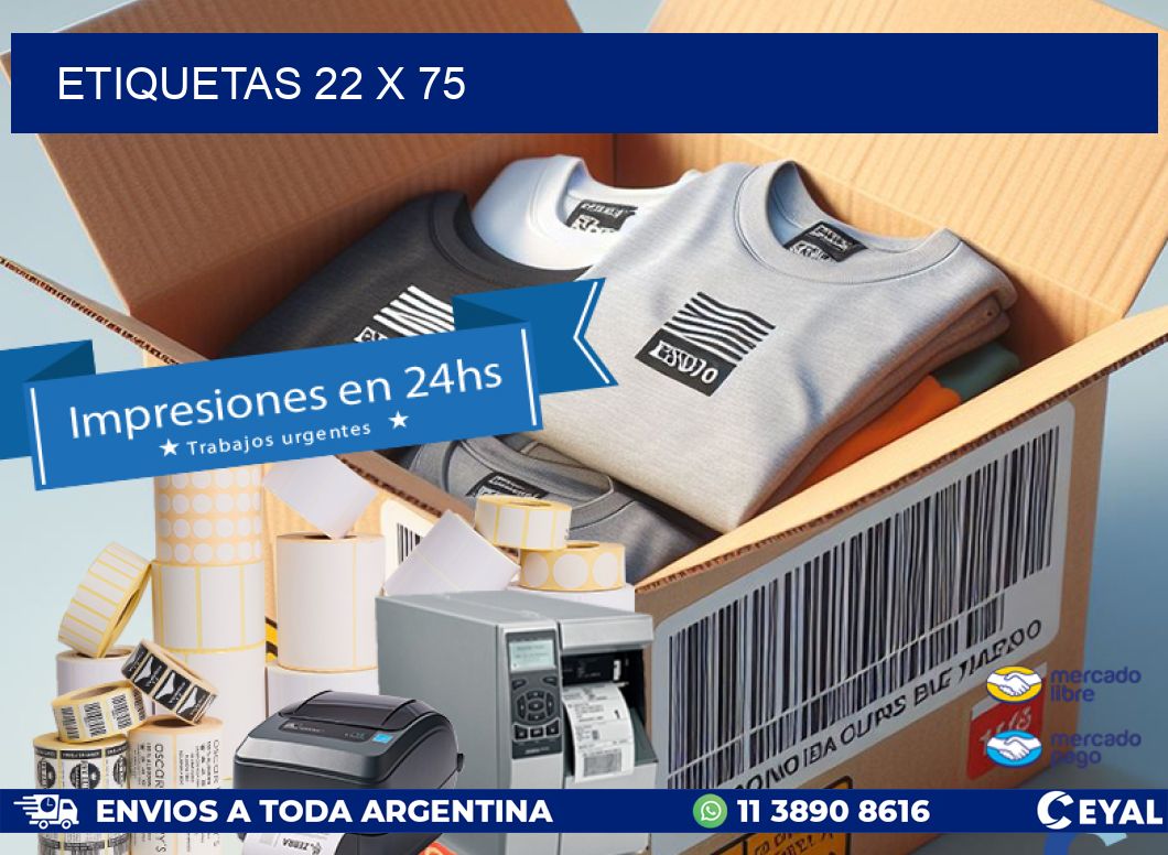 ETIQUETAS 22 x 75