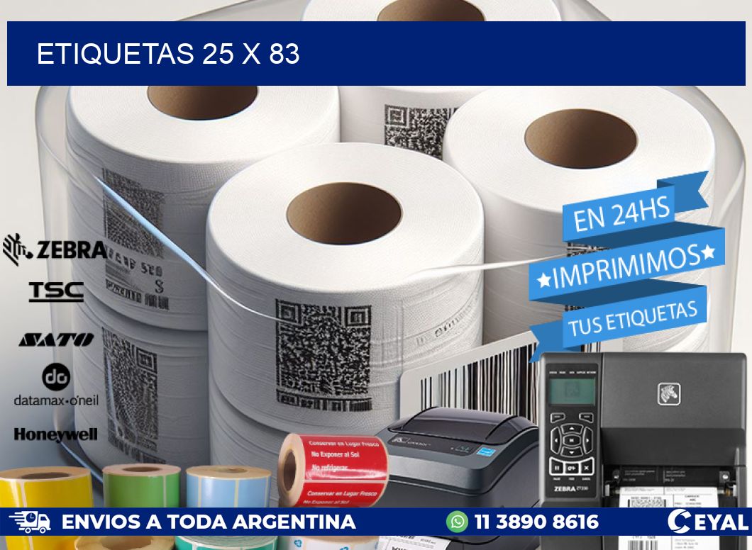 ETIQUETAS 25 x 83