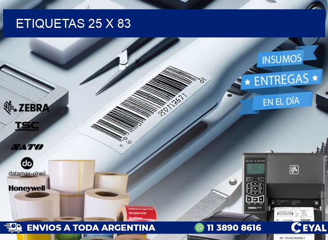 ETIQUETAS 25 x 83
