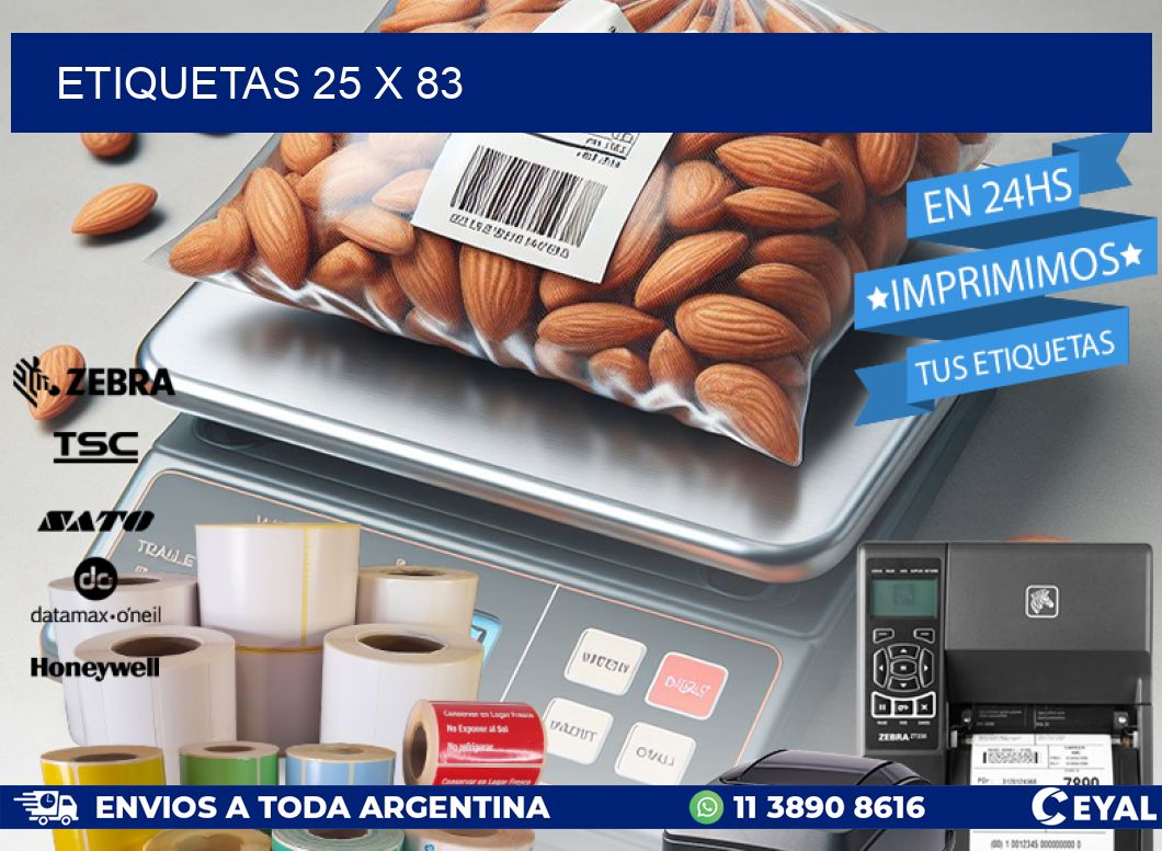 ETIQUETAS 25 x 83