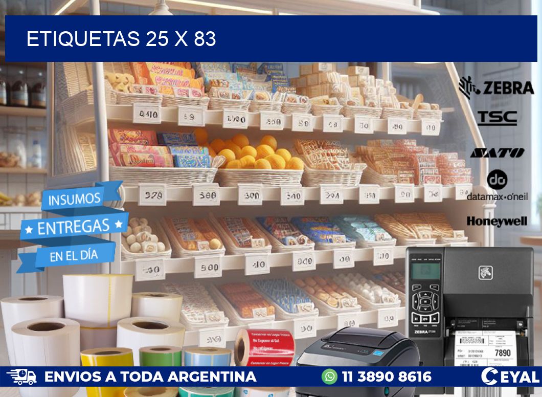 ETIQUETAS 25 x 83