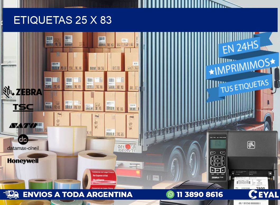 ETIQUETAS 25 x 83