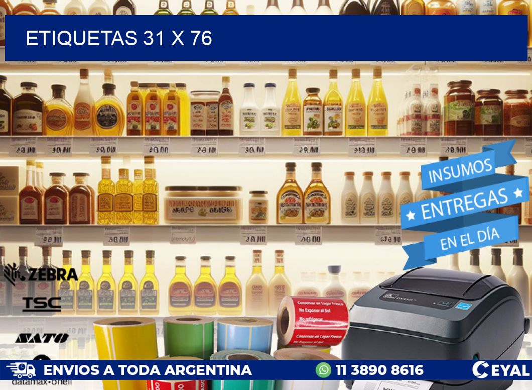 ETIQUETAS 31 x 76