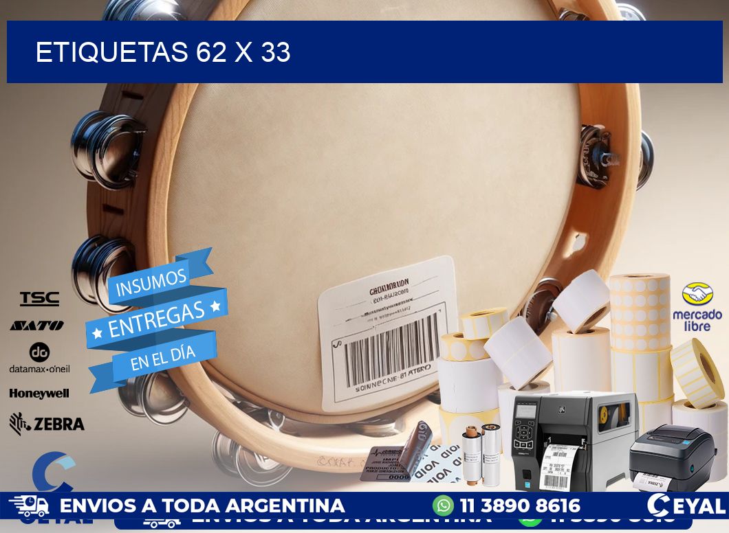 ETIQUETAS 62 x 33