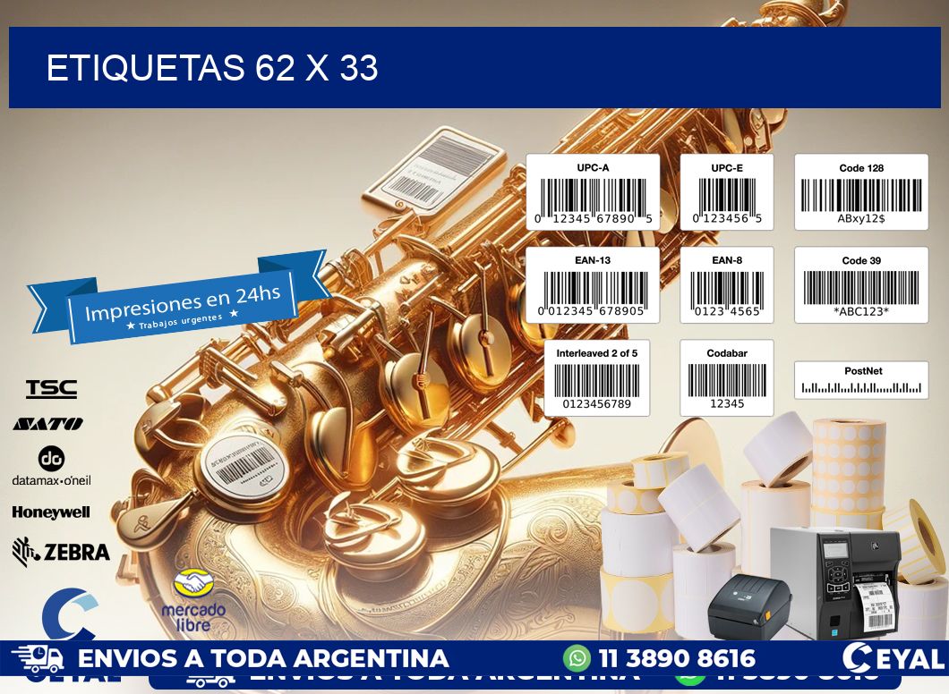 ETIQUETAS 62 x 33