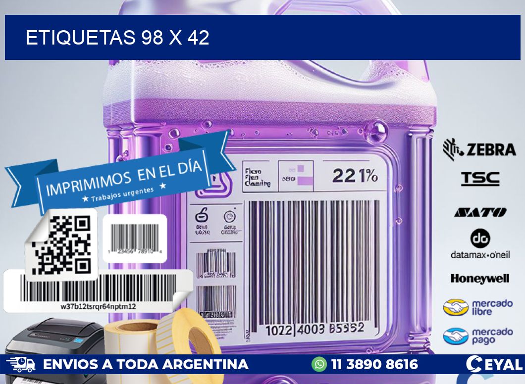 ETIQUETAS 98 x 42