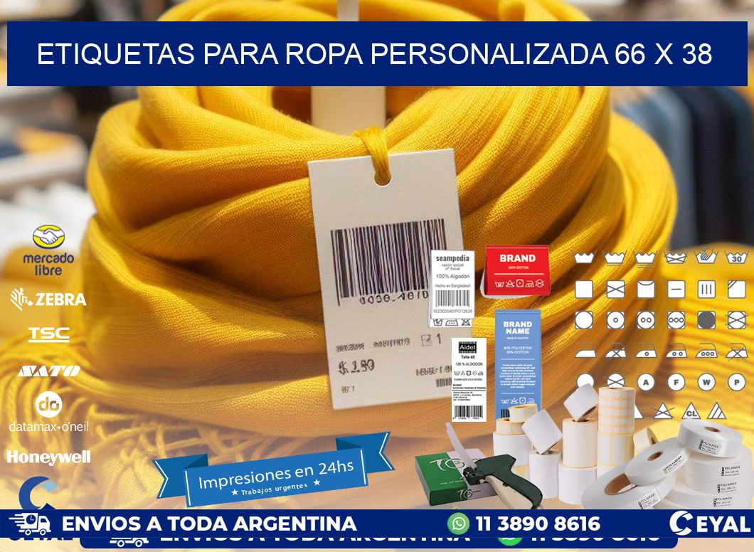 ETIQUETAS PARA ROPA PERSONALIZADA 66 x 38