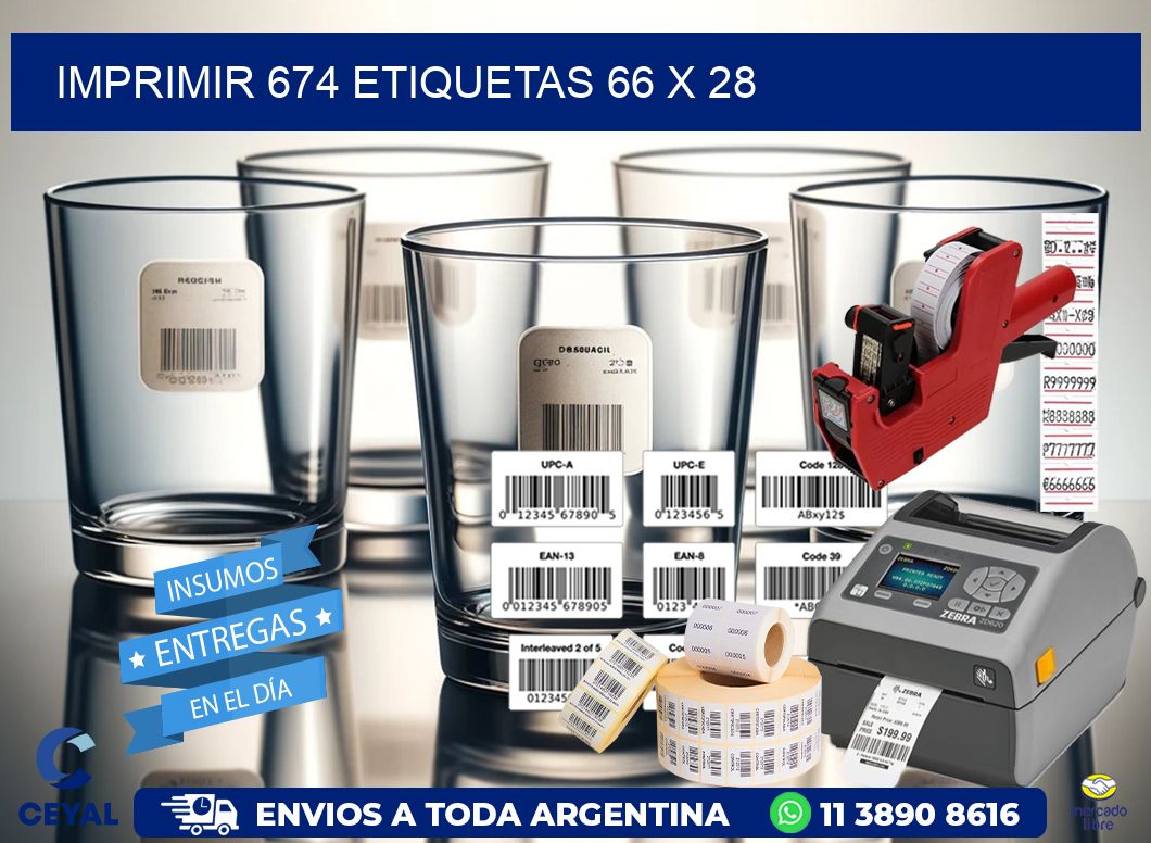 IMPRIMIR 674 ETIQUETAS 66 x 28