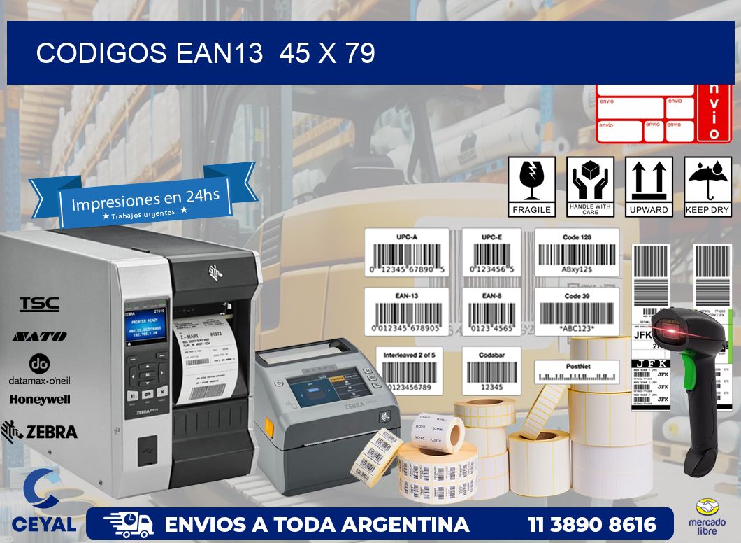 CODIGOS EAN13 45 x 79