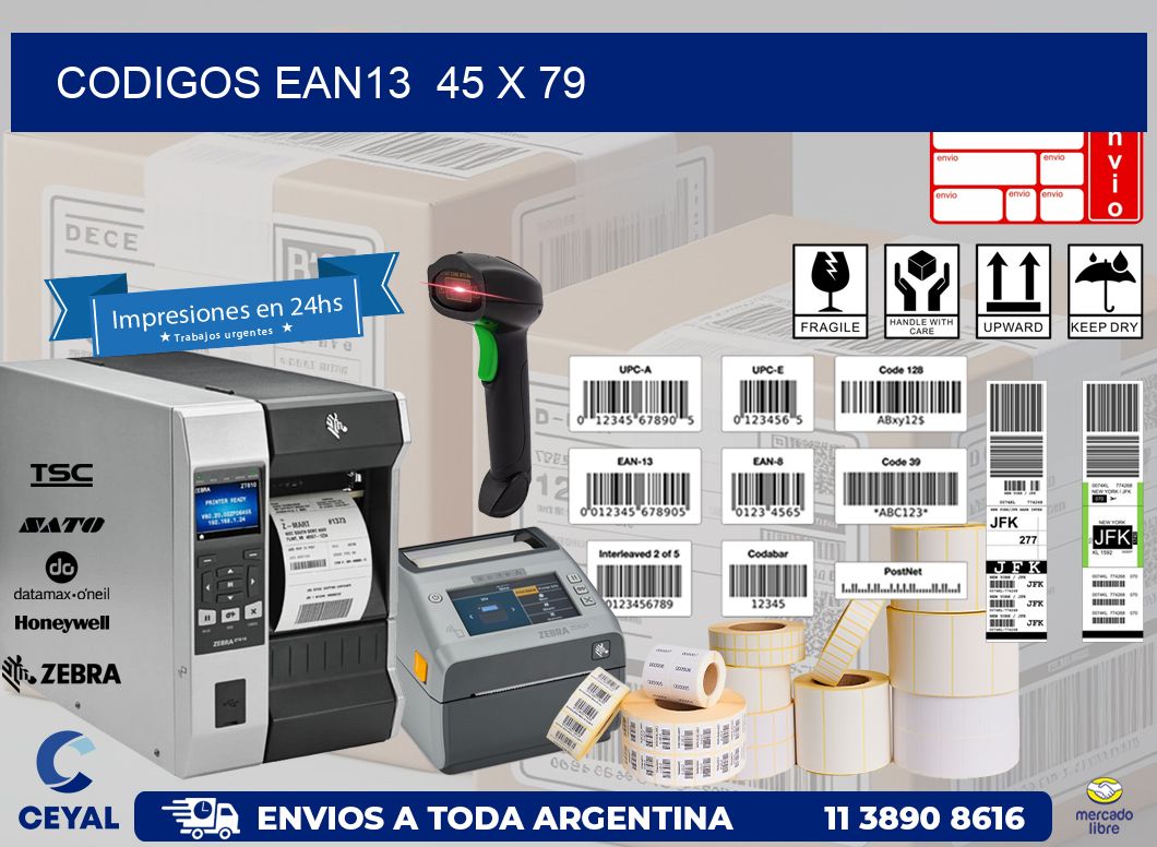 CODIGOS EAN13 45 x 79