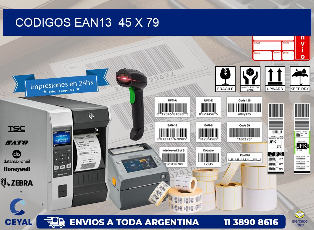 CODIGOS EAN13 45 x 79