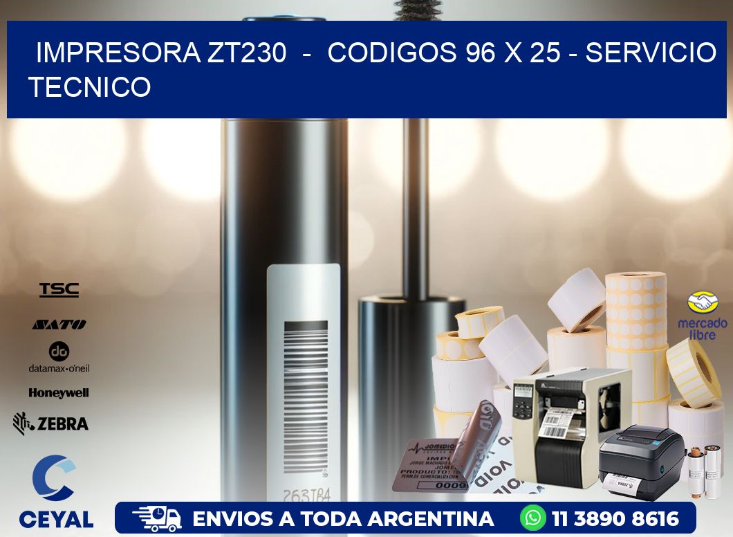 IMPRESORA ZT230 - CODIGOS 96 x 25 - SERVICIO TECNICO