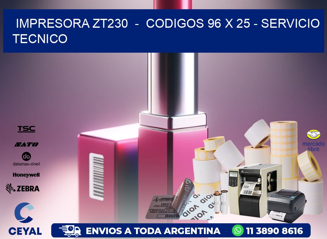 IMPRESORA ZT230 - CODIGOS 96 x 25 - SERVICIO TECNICO