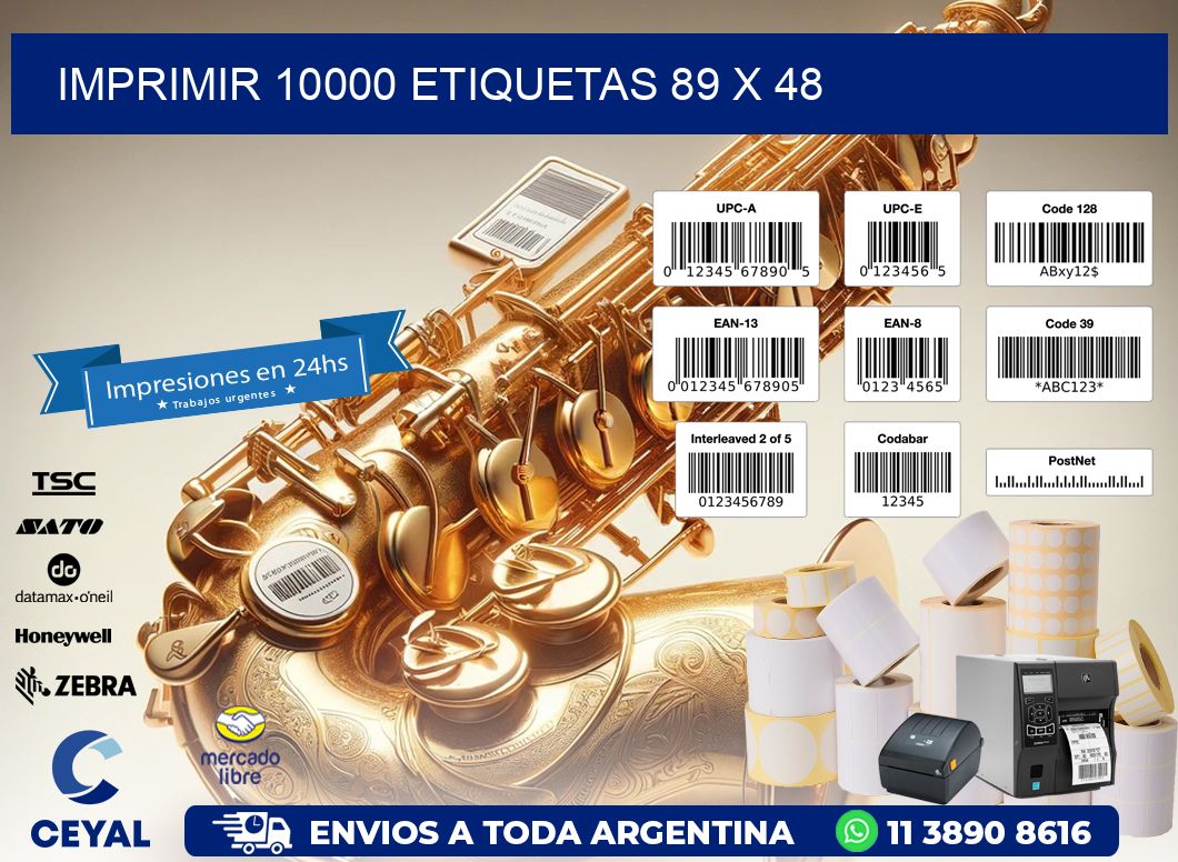 IMPRIMIR 10000 ETIQUETAS 89 x 48