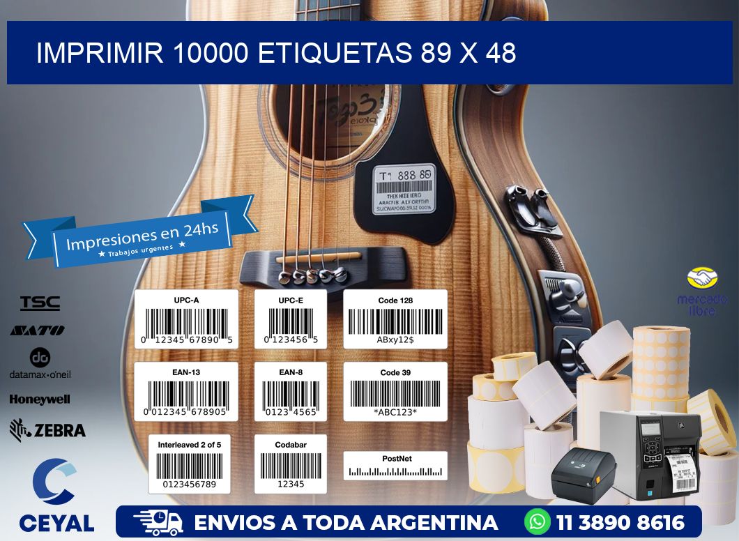 IMPRIMIR 10000 ETIQUETAS 89 x 48