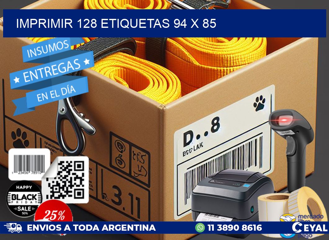 IMPRIMIR 128 ETIQUETAS 94 x 85