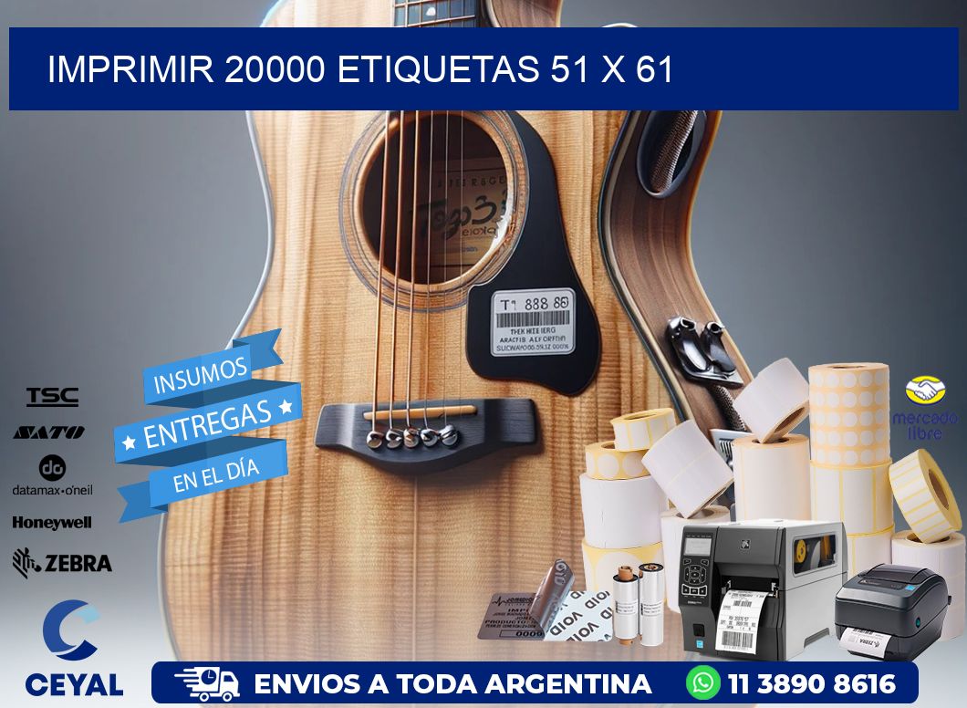 IMPRIMIR 20000 ETIQUETAS 51 x 61