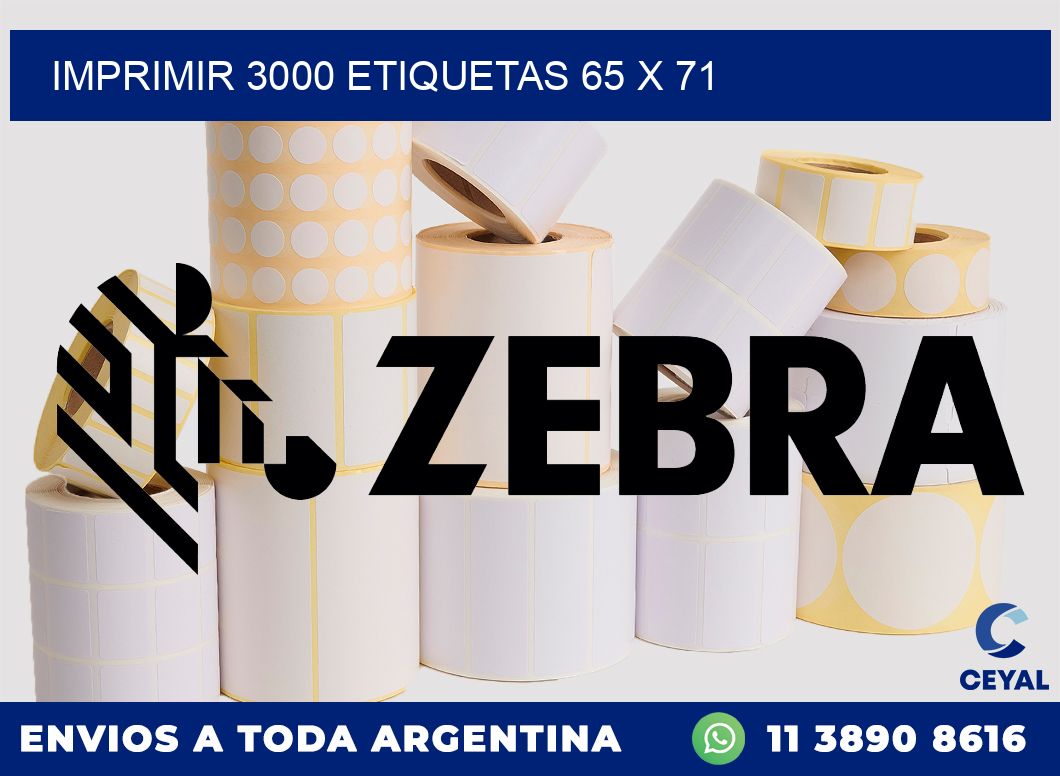IMPRIMIR 3000 ETIQUETAS 65 x 71