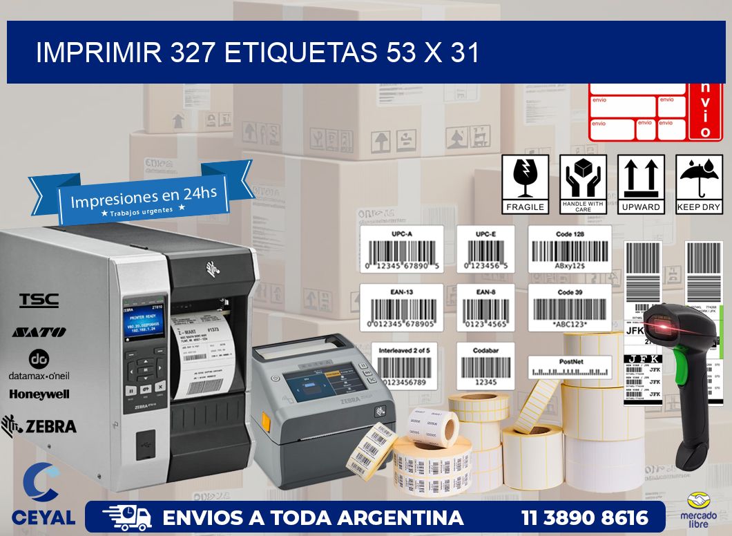 IMPRIMIR 327 ETIQUETAS 53 x 31
