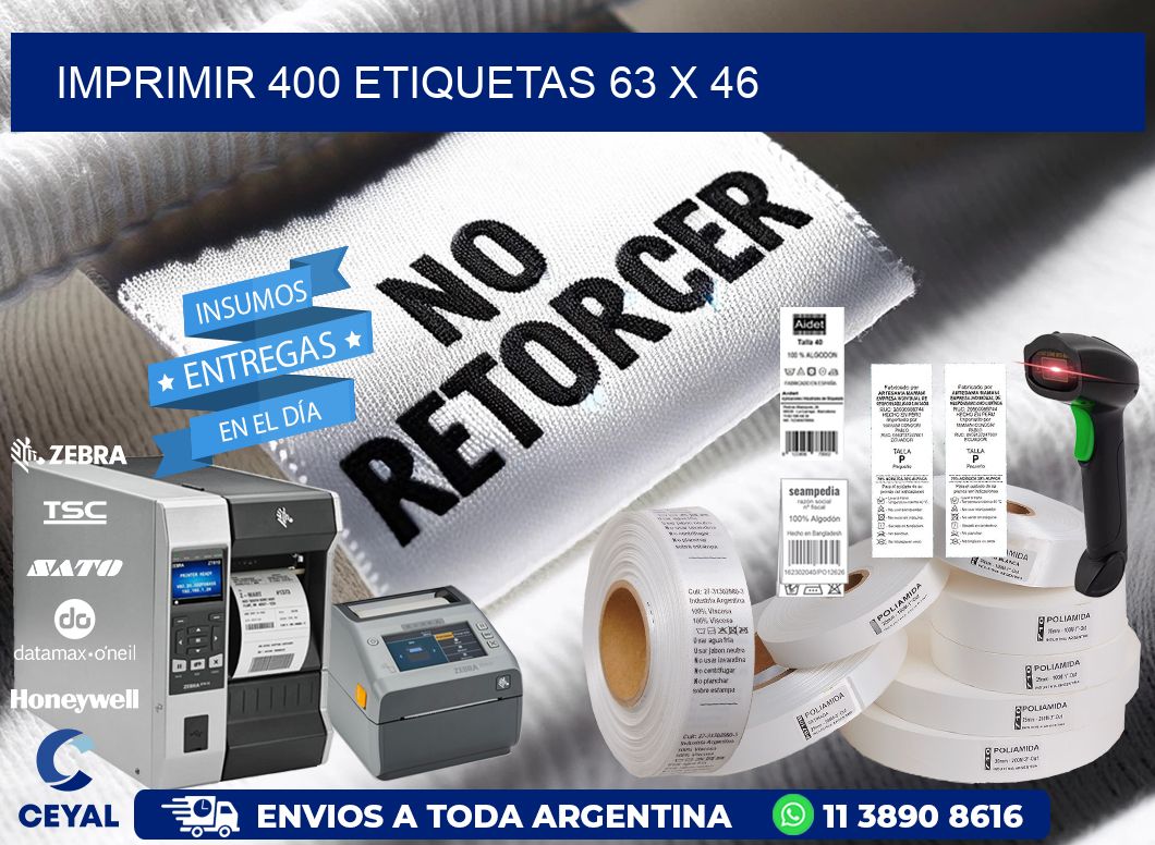 IMPRIMIR 400 ETIQUETAS 63 x 46