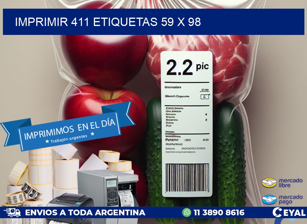 IMPRIMIR 411 ETIQUETAS 59 x 98