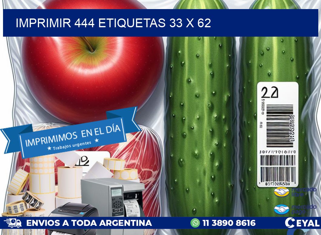 IMPRIMIR 444 ETIQUETAS 33 x 62