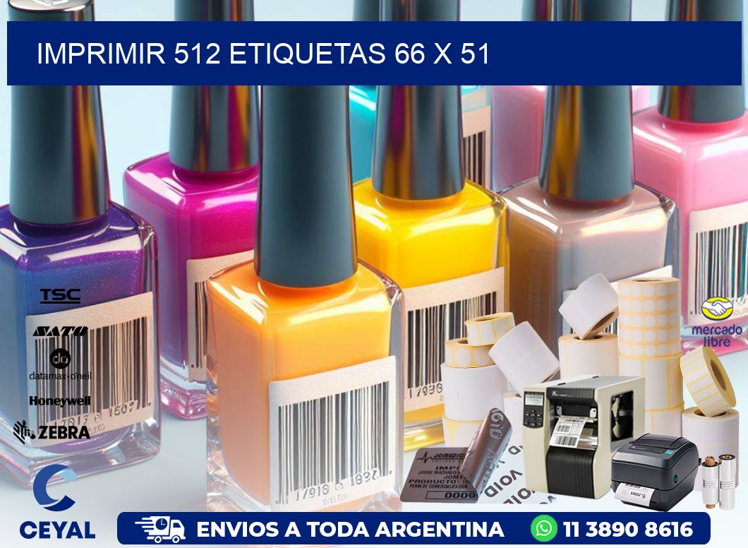 IMPRIMIR 512 ETIQUETAS 66 x 51