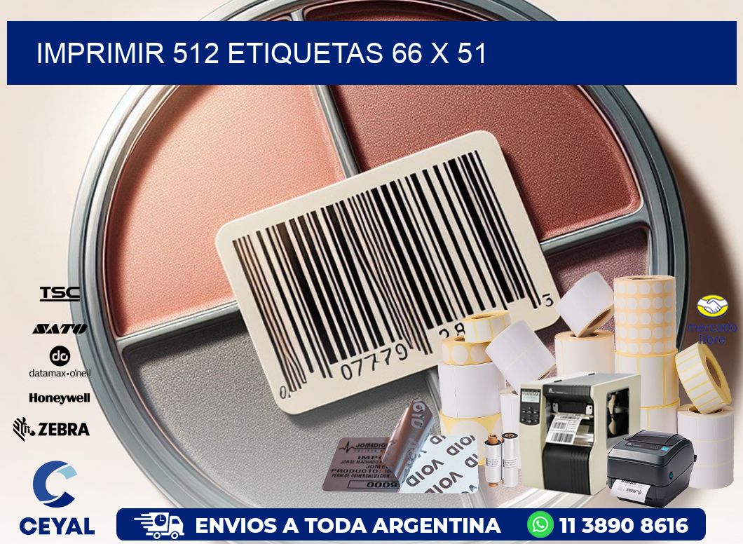 IMPRIMIR 512 ETIQUETAS 66 x 51