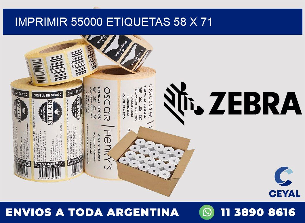 IMPRIMIR 55000 ETIQUETAS 58 x 71