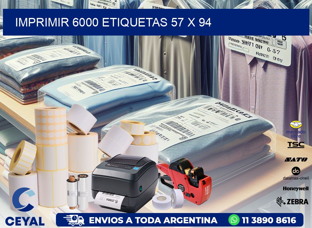 IMPRIMIR 6000 ETIQUETAS 57 x 94