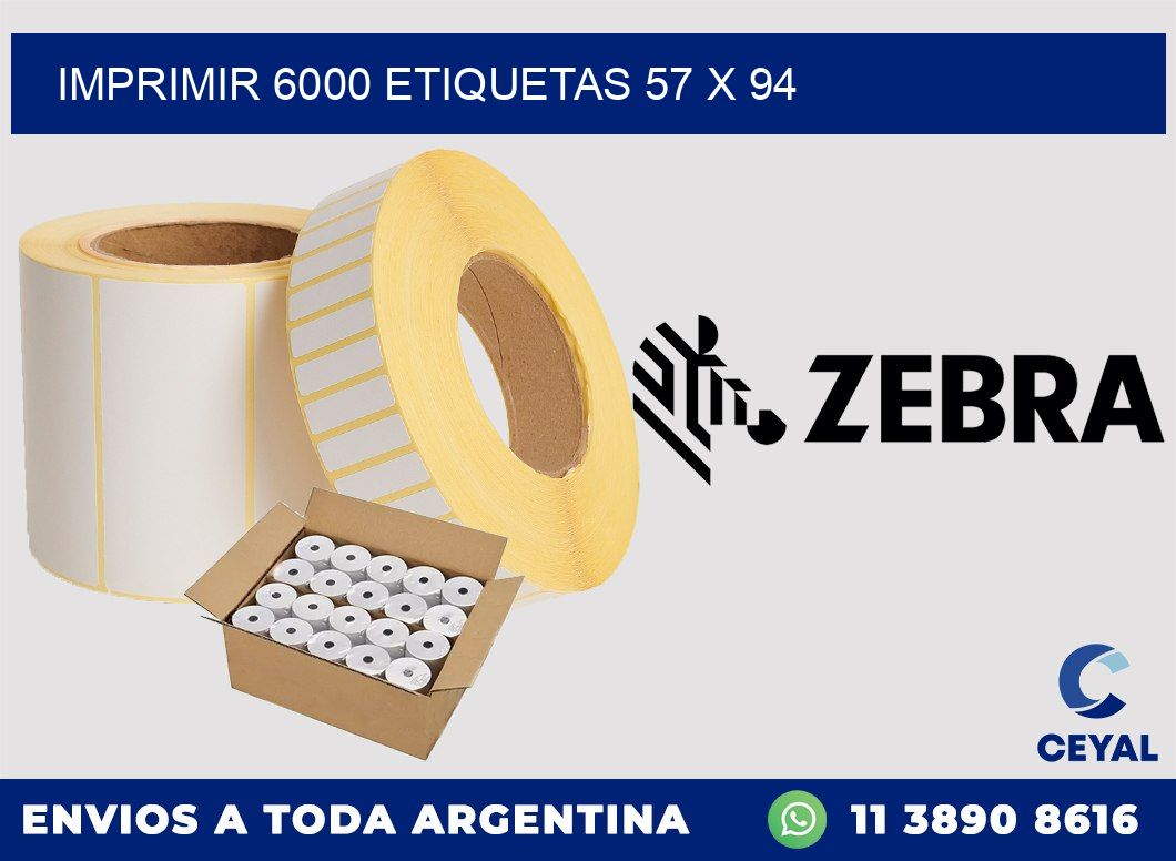 IMPRIMIR 6000 ETIQUETAS 57 x 94