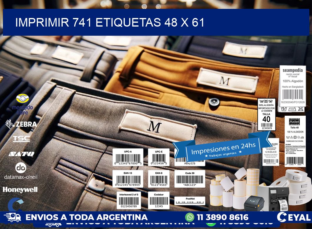 IMPRIMIR 741 ETIQUETAS 48 x 61