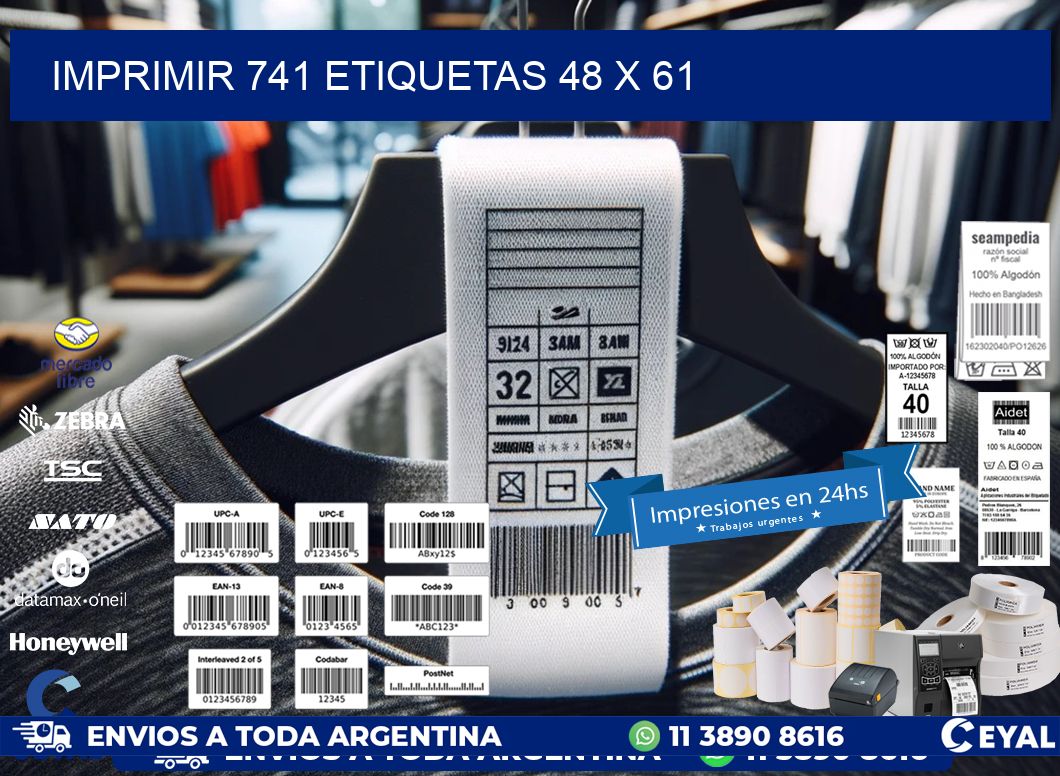 IMPRIMIR 741 ETIQUETAS 48 x 61