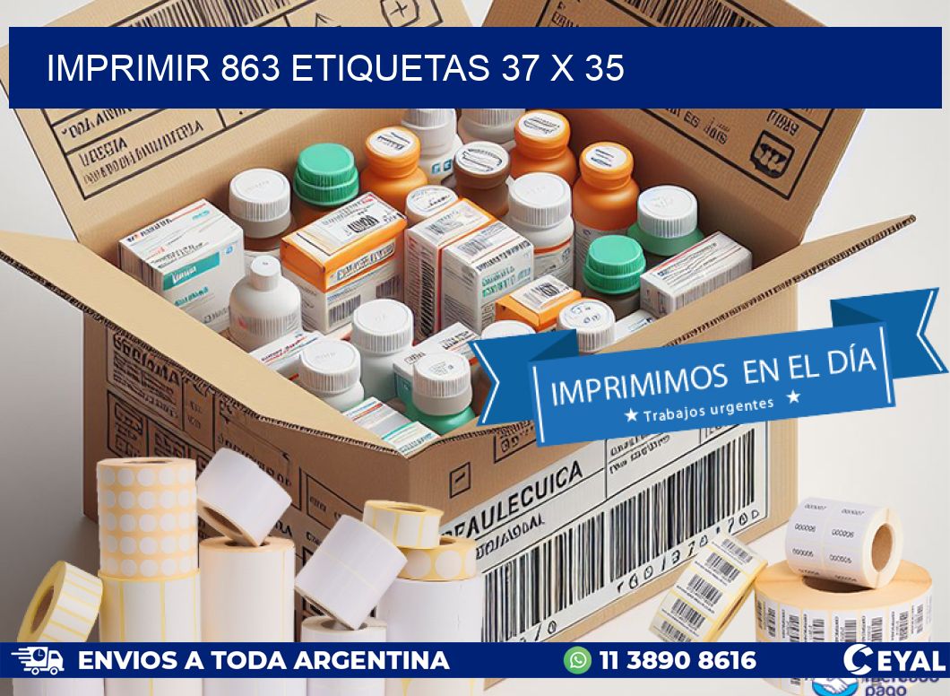 IMPRIMIR 863 ETIQUETAS 37 x 35