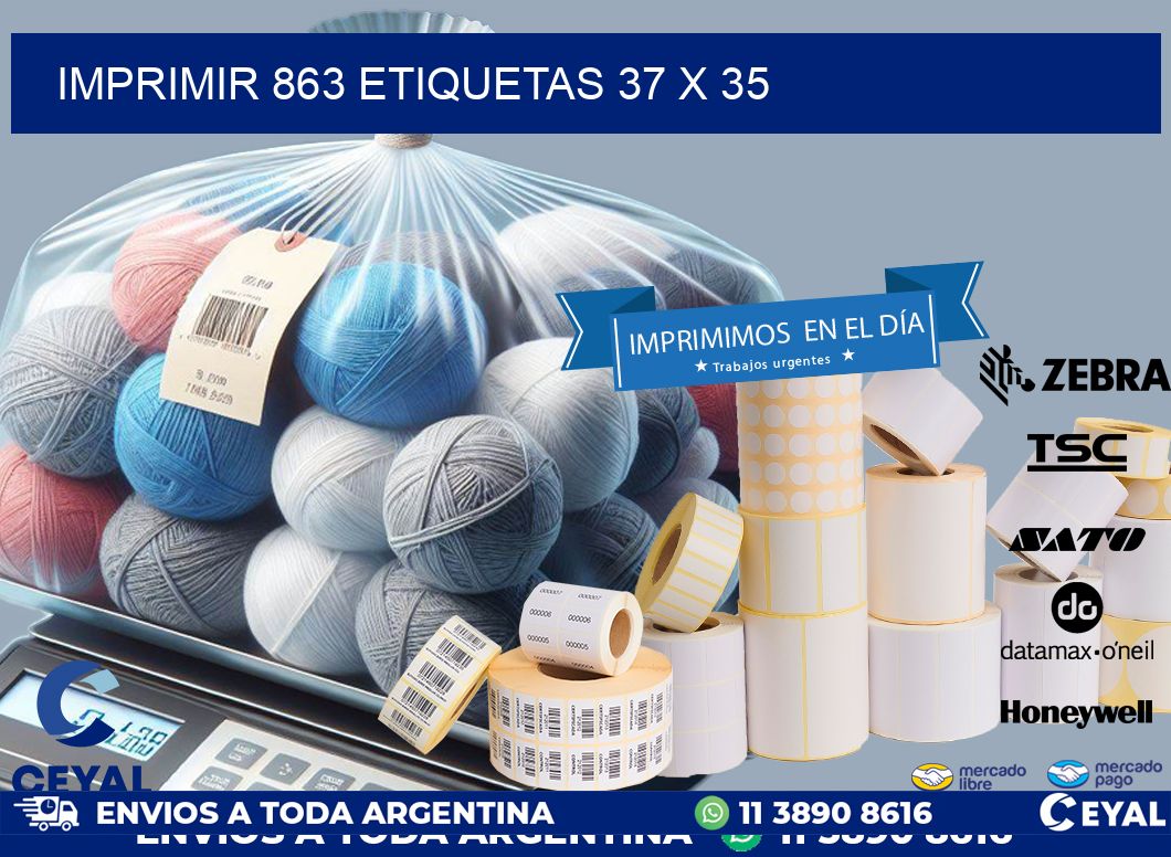 IMPRIMIR 863 ETIQUETAS 37 x 35