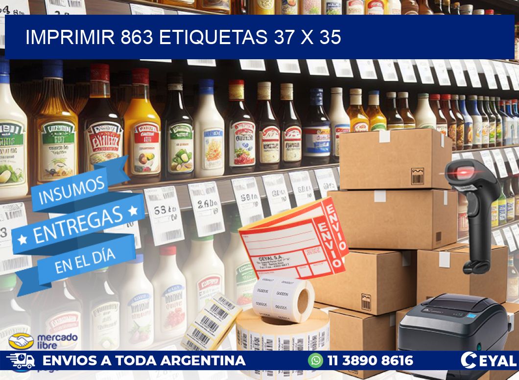 IMPRIMIR 863 ETIQUETAS 37 x 35