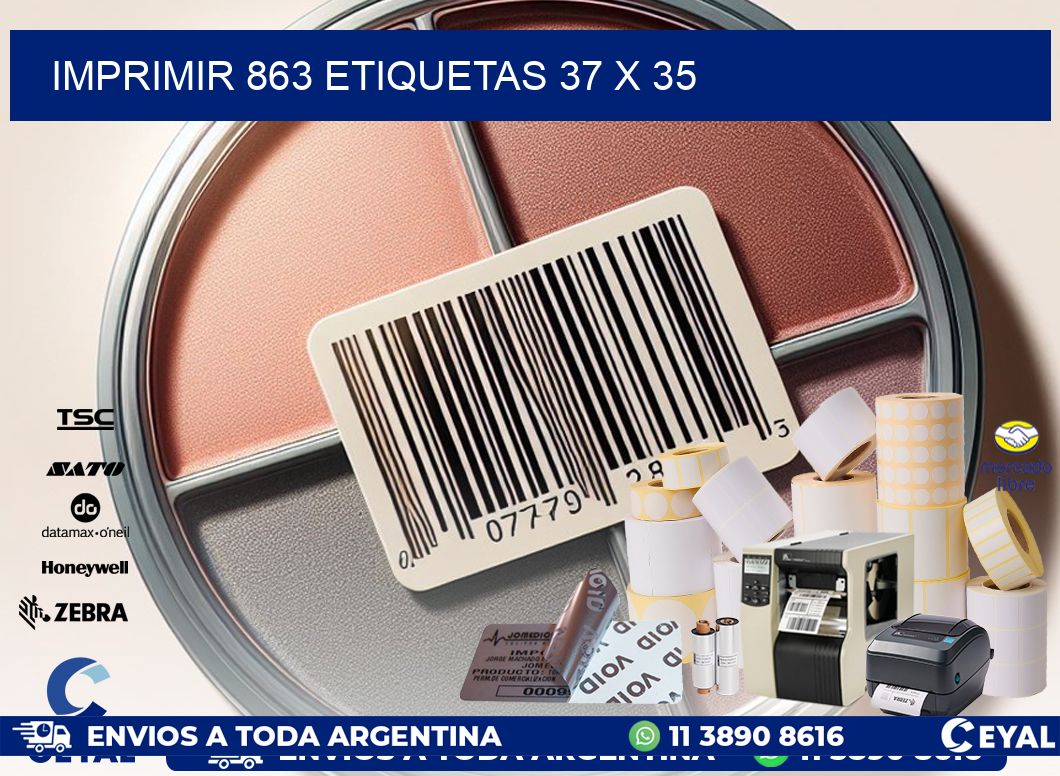 IMPRIMIR 863 ETIQUETAS 37 x 35