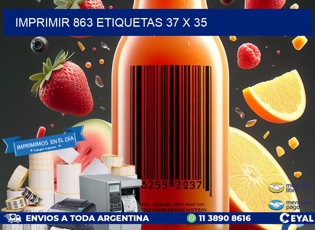 IMPRIMIR 863 ETIQUETAS 37 x 35