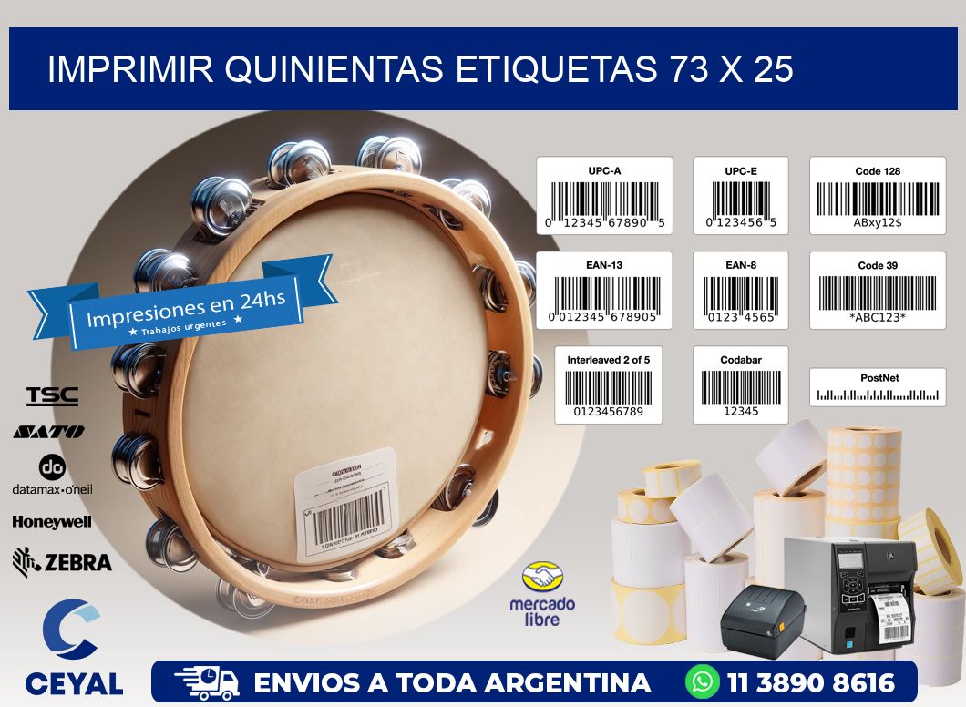 IMPRIMIR QUINIENTAS ETIQUETAS 73 x 25