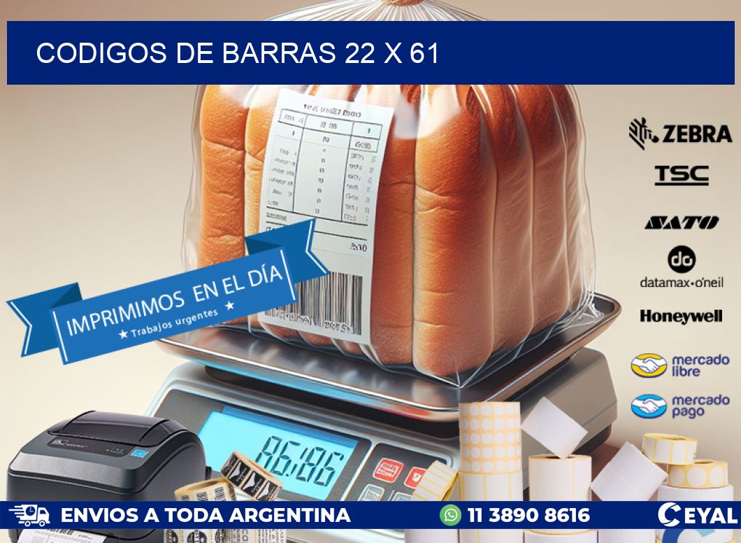codigos de barras 22 x 61