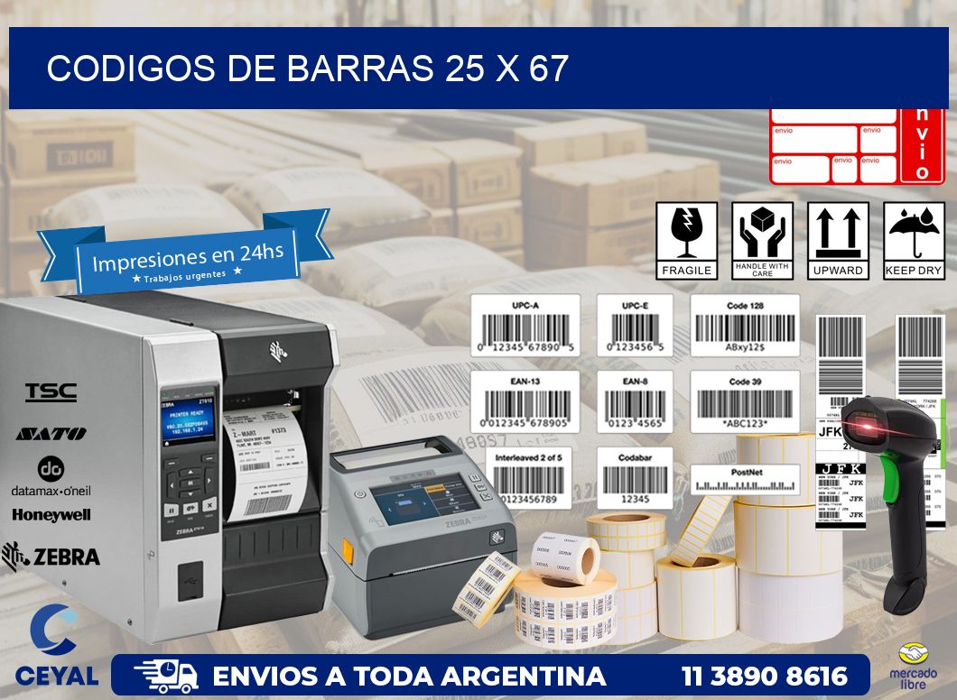 codigos de barras 25 x 67