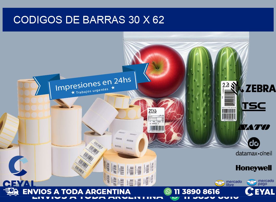 codigos de barras 30 x 62