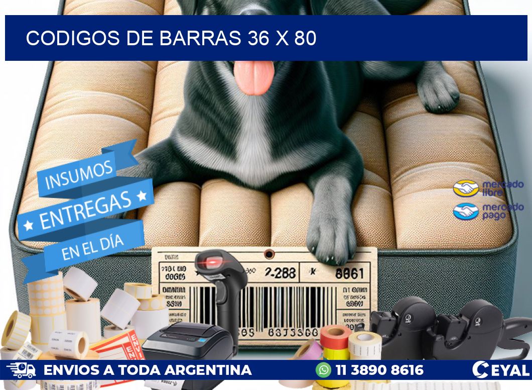 codigos de barras 36 x 80