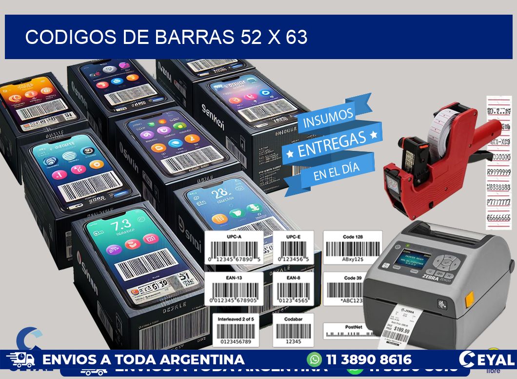 codigos de barras 52 x 63