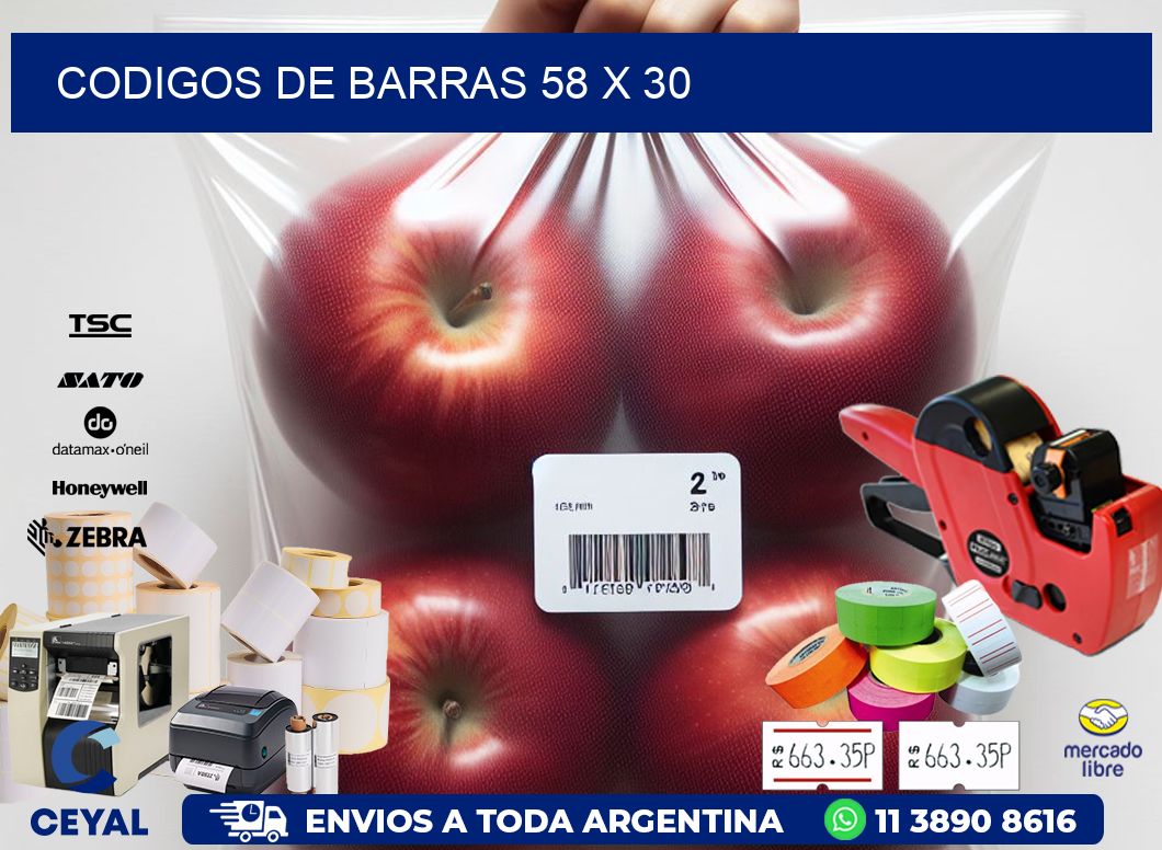 codigos de barras 58 x 30