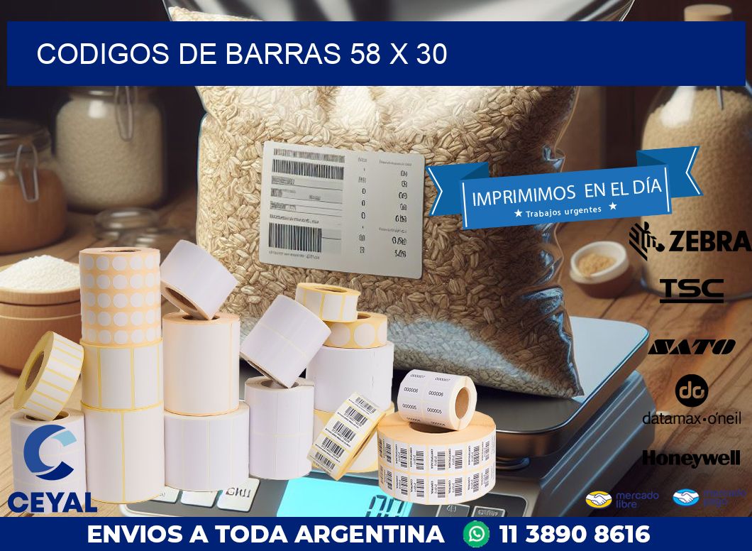 codigos de barras 58 x 30